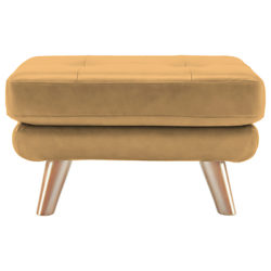 G Plan Vintage The Fifty Three Leather Footstool Capri Sand
